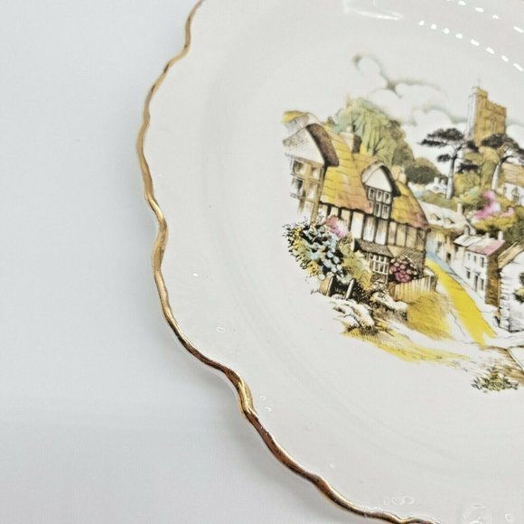 James Kent Old Foley Plate Collection Village Town 11 Staffordshire England 8.5" - Picture 8 of 9